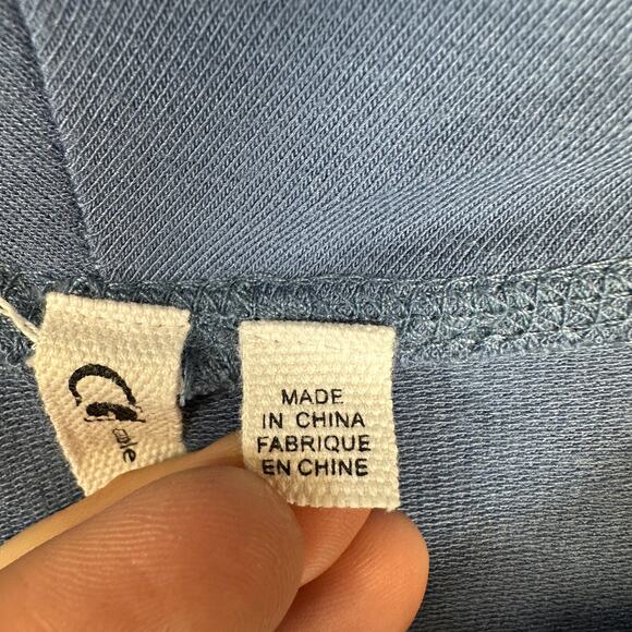 Cable & Gauge Sweater Medium Blue Viscose Blend Cowl Neck Long Sleeve Pullover - Picture 8 of 16